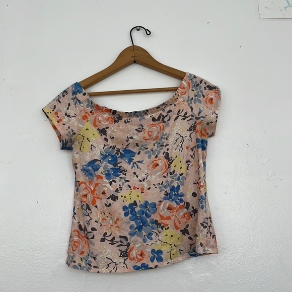 Rebecca Taylor | Off the Shoulder Floral Tee - Picture 3 of 5